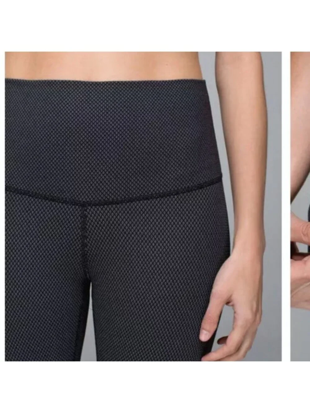 Lululemon Wunder Under Pant *Print (Roll Down)Diamond Dot Black White